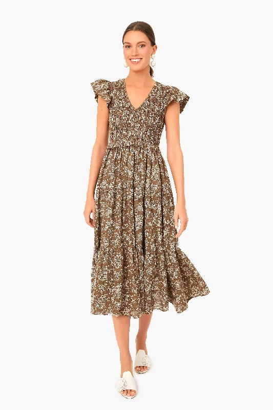 Trendy Styles Brown Floral Phoebe Dress