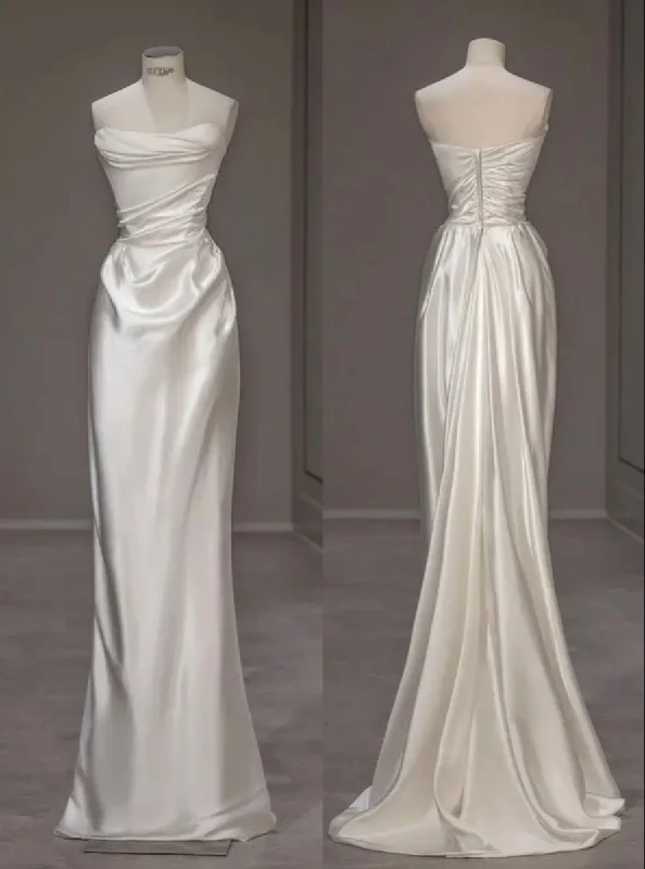 Top Deals Wedding Dress Boho Sleeveless Mermaid Beach Princess Party Dress Y4610