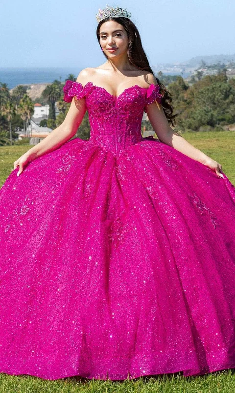Step Ahead, Lead The Trend Cinderella Couture 8120J - Off-Shoulder Floral Embellished Ballgown