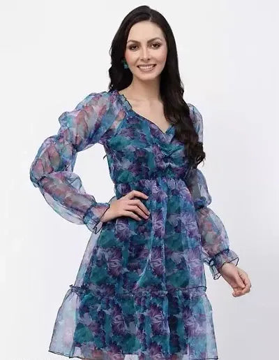 Unbeatable Prices Stylish Printed Polyester Dress For Women