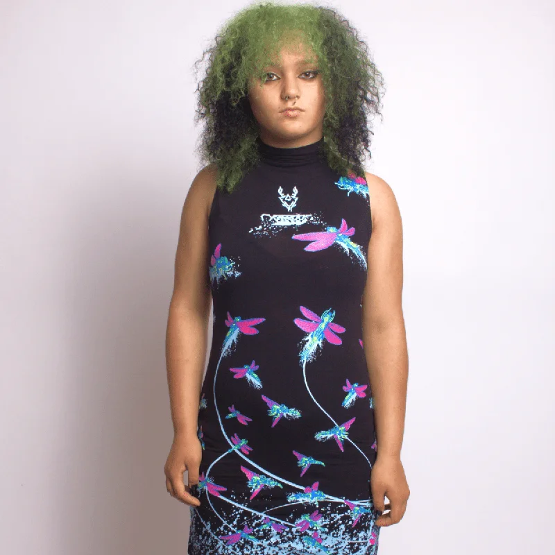 Big Savings On Stylish Women's Apparel Collections HIGH NECK FIREFLIES DRESS