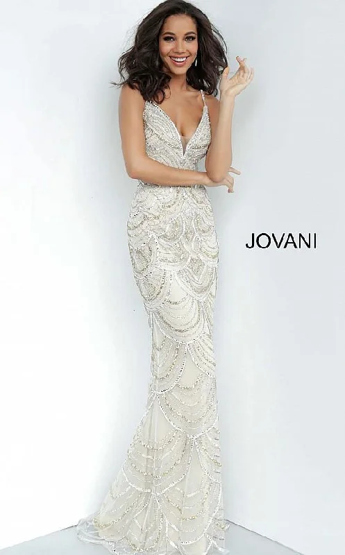 Unleash Your Trend Driven Style Jovani 00861 Prom Long Spaghetti Straps Sexy Dress