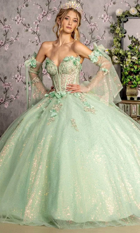 Luxury Casual Deals GLS by Gloria GL3486 - Floral Sweetheart Ballgown