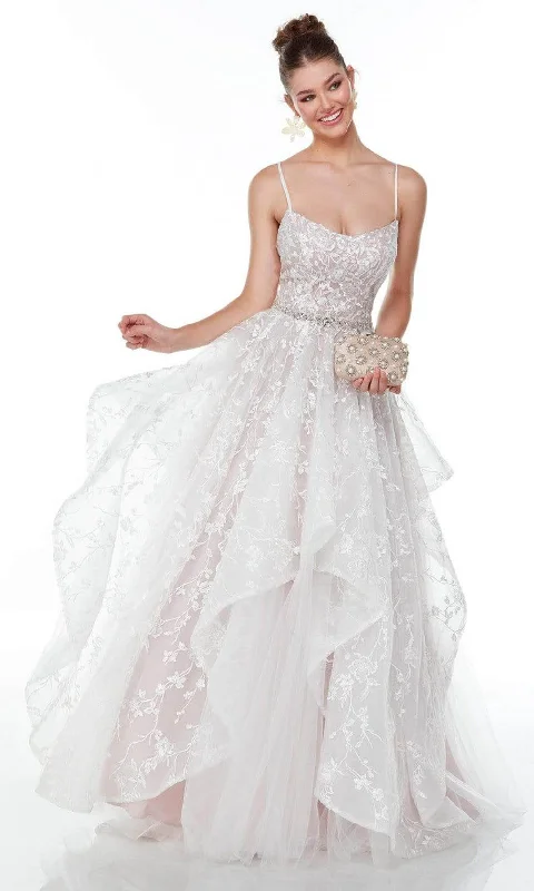 Style Beyond Borders Alyce Paris - 61111 Scoop Neck Layered Ballgown