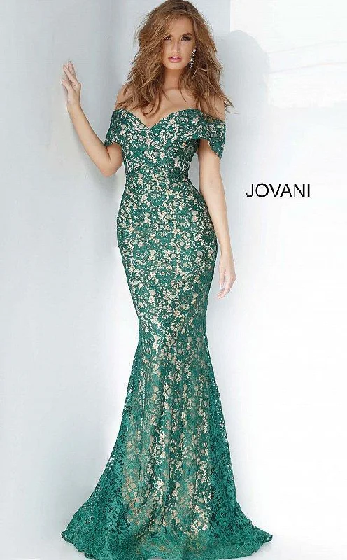 Modern Casual Clothing Jovani 1974 Long Formal Mermaid Lace Gown