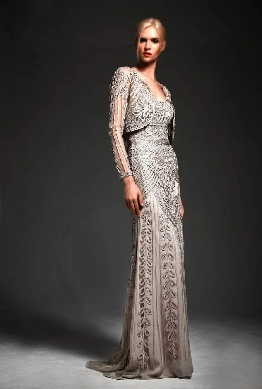 Exclusive Discounts Hynes Park - Long Sleeve Illusion Bolero with Soutache Long Gown 8705 - 1 pc Mocha In Size 12 Available Exclusive Discounts Hynes Park - Long Sleeve Illusion Bolero with Soutache Long Gown 8705 - 1 pc Mocha In Size 12 Available
