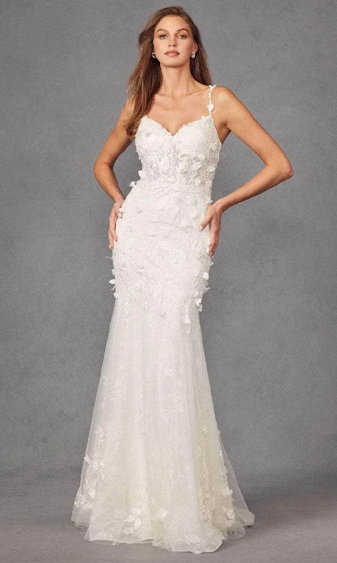 Discount Extravaganza Juliet Dresses JT2475UW - 3D Floral Embellished Mermaid Wedding Dress