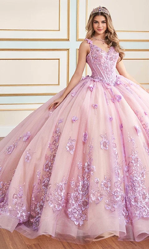 Smart Casual Deals Princesa by Ariana Vara PR30179 - 3D Floral Embellished Ball Gown