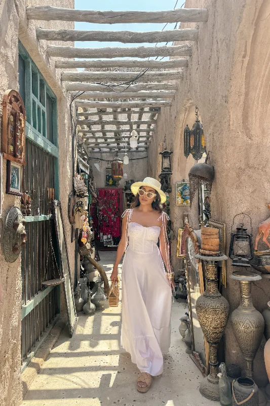 Big Savings Riri White Corset Bustier Sundress