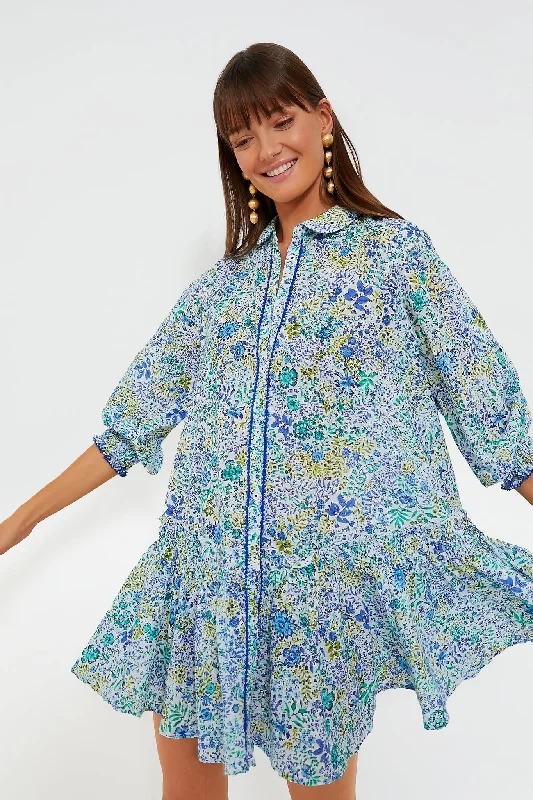 Exclusive Discounts White Blue Nature Tesorino Mini Dress
