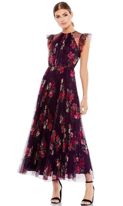 Limited Time Offers Ieena Duggal - 2143 Floral Printed Pleated A-Line Dress