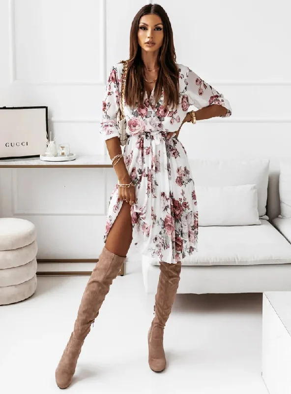 Clothes Woman Truffle Floral Tie Dress - FINAL SALE