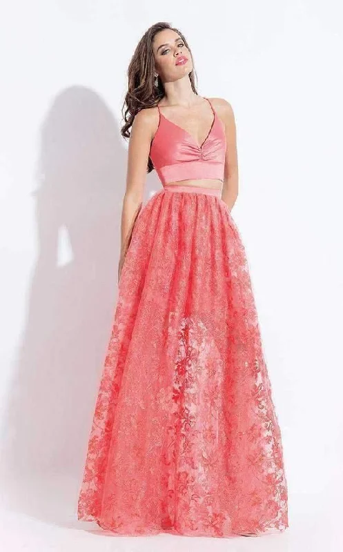 Relaxed Style Rachel Allan Long Formal Two Piece Prom Dress 6055