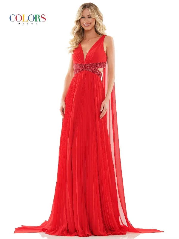 Fashion Sale Colors 2895 Colors Long Sleeveless Evening Dress