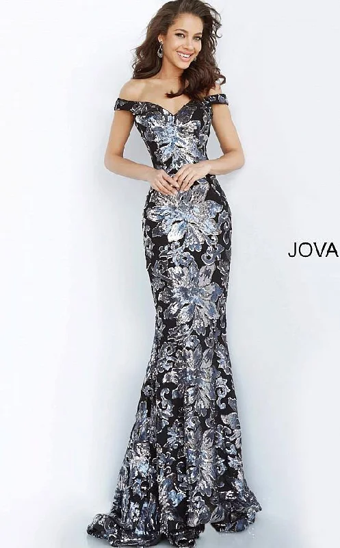 Dive Into Trendy Women's Fashion Jovani 63516 Prom Long Off the Shoulder Formal Gown