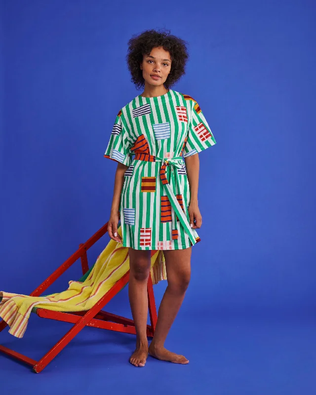 Inspired By You, Designed For You Stripe On Stripe Adult Organic Cotton Everyday Dress