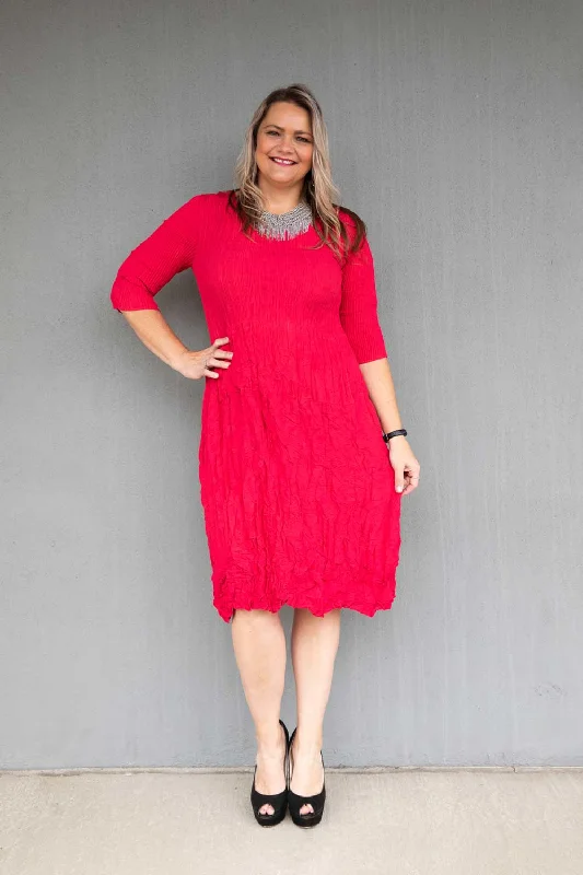 Limited Time Flash Sale Alquema - ADC544-R 3/4 Smash Pocket Dress
