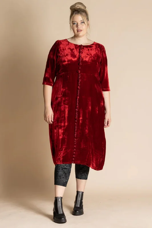 Trendy Fashion For Women Megan Salmon - M8022 Velvet Roses Romance Dress