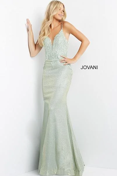 Fashionable Tops for Women Jovani JVN08492 Size 6 Long Shimmer Prom Dress Pageant Backless Gown Embellished