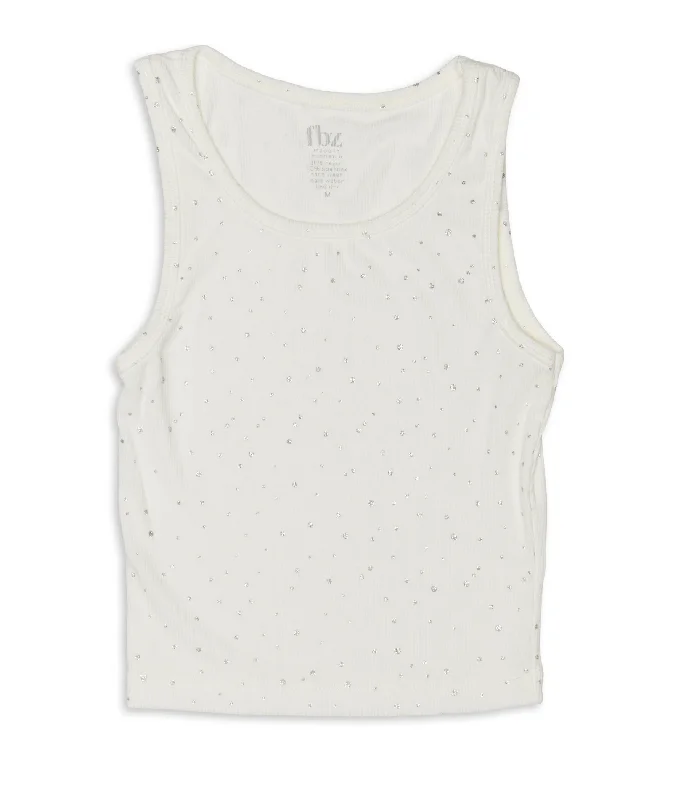 Sale Clothes Online FBZ Girls Kai White Sparkle Tank