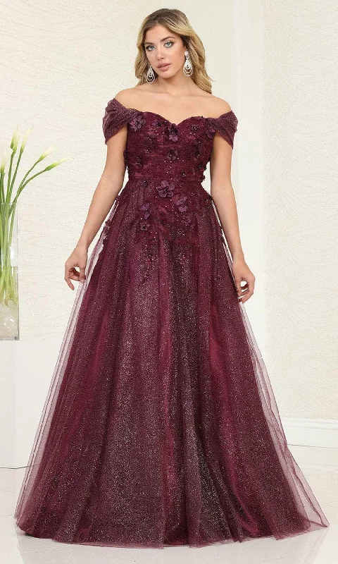 Fashion Sale May Queen RQ8109 - Floral Appliqued Sweetheart Prom Gown