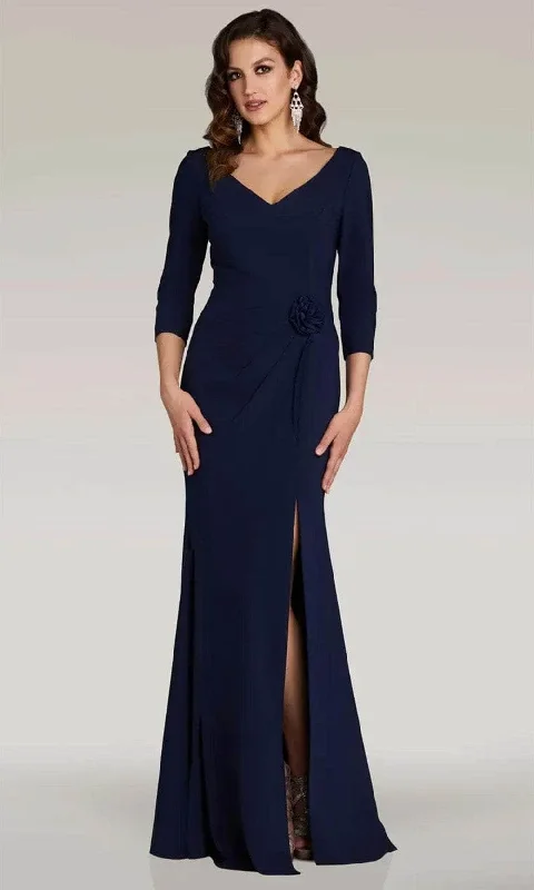 Valentine's Special Gia Franco 12321 - Floral Applique Mermaid Evening Dress