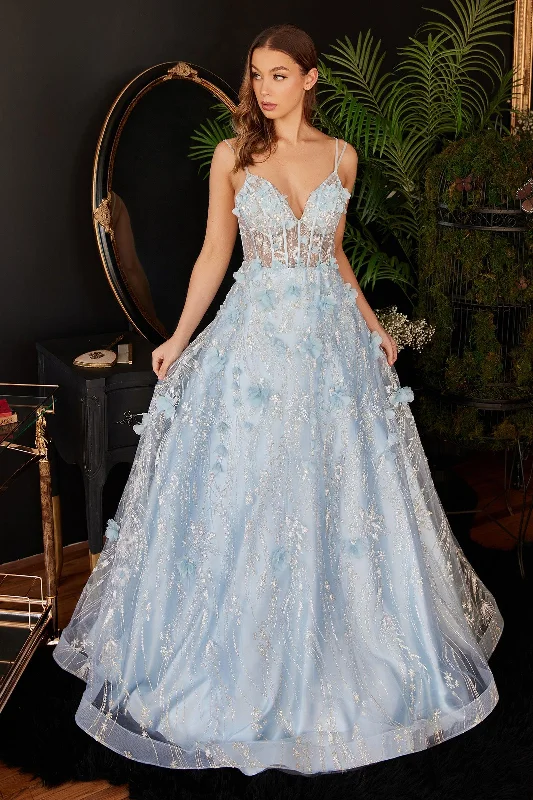 Ends Soon Cinderella Divine CB105 Spaghetti Strap Ball Gown