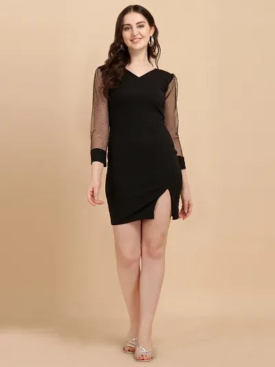 Huge Markdowns Stylish Fancy Designer Crepe Dresses For Women