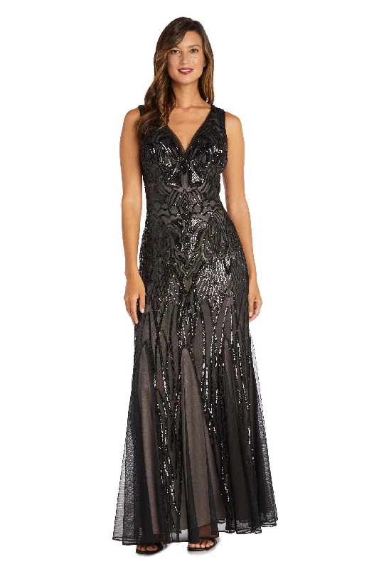 Flirty Fashion Discounts R&M Richards 9009 Long Sleeveless Formal Dress