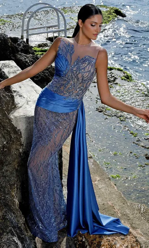 Imeless Style MNM Couture K4001 - Beaded Mesh Prom Gown