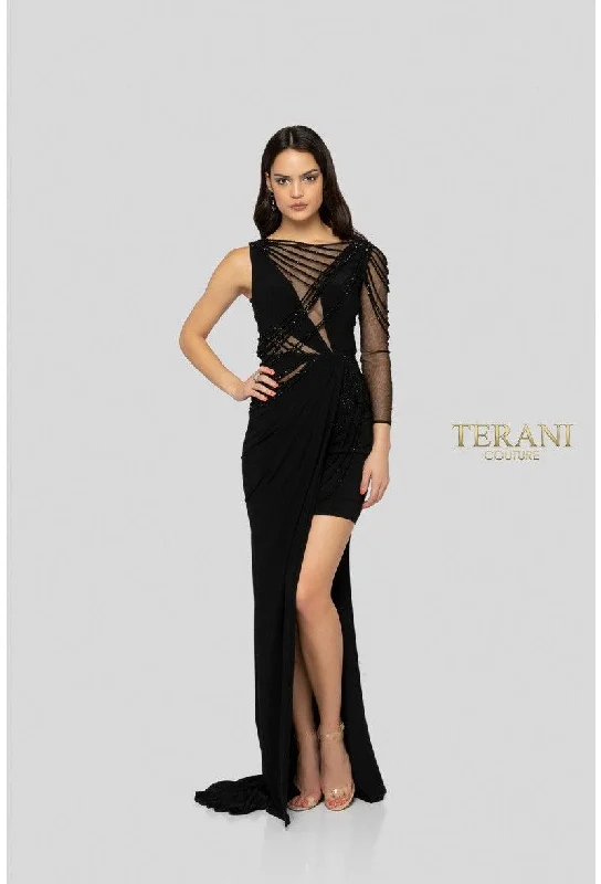 Women's Clothing Terani Couture 1913P8392 High Low Prom Dress