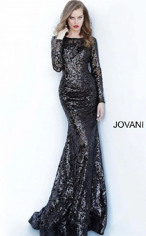 Exclusive Discount Jovani 55535 Long Sleeve Prom Formal Gown