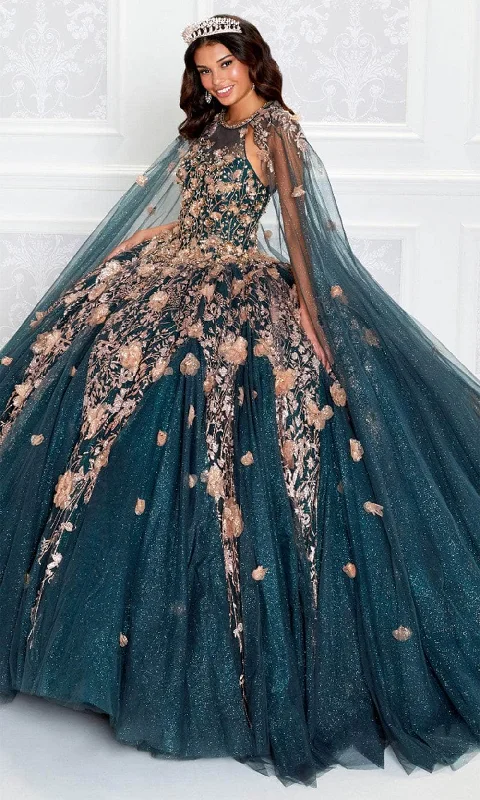 Contemporary Casual Deals Princesa by Ariana Vara PR12262 - Ethereal Floral Halter Ball Gown