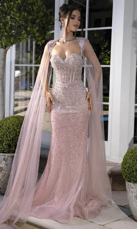 Chic Casual Wardrobe Essentials Portia and Scarlett PS25504 - Embellished Sweetheart Neck Prom Gown