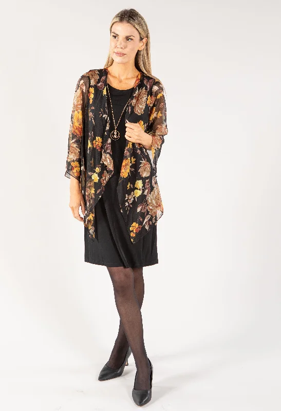 Trendy Women's Outfits Now At Irresistible Prices Leaf Print 2 in 1 Dress