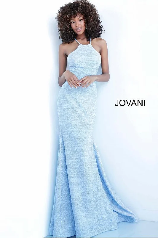 Your Timeless Wardrobe Awaits Jovani 1139 Prom Long Glitter Halter Formal Dress