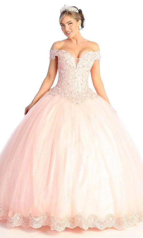 Sale Clearance May Queen LK175 - Embroidered Bodice A-line Gown