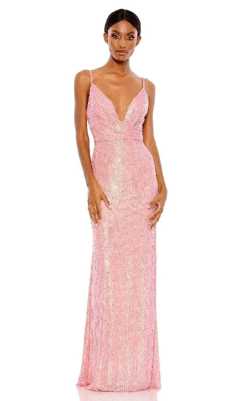 Women Online Clothing Boutiques Ieena Duggal - 26945 Plunging Sequined Long Gown