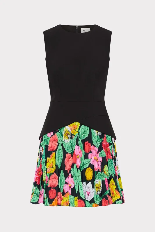 Flash Sale Online Haddy Tulip Rosette Pleated Mini Dress