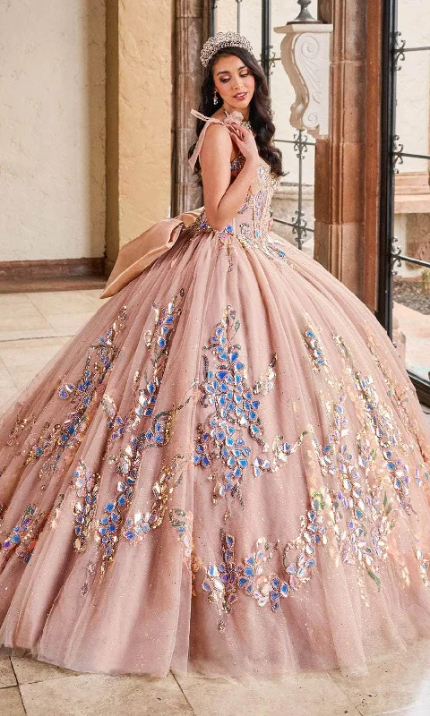 Daring Fashion Promotions Rachel Allan Bridal RQ2203 - Floral Embellished Sleeveless Ballgown