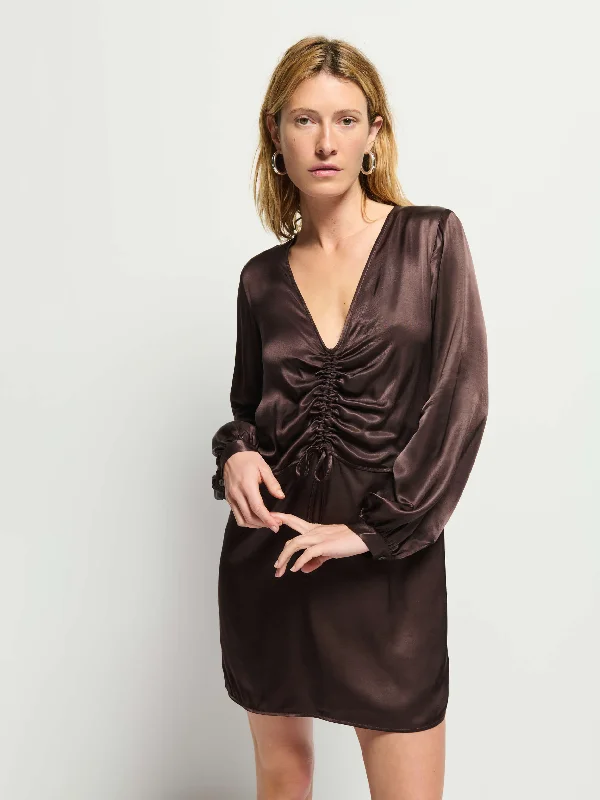 Holiday Special Offers Cora Dress - Coffee