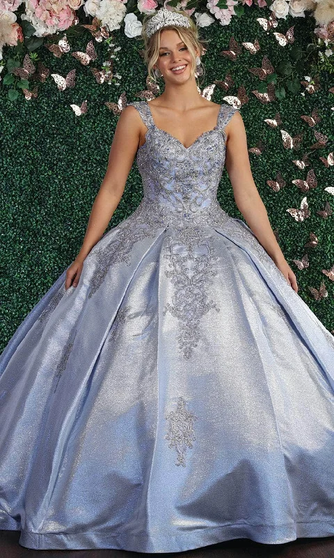 Must Haves May Queen LK156 - Ornated Sleeveless Bodice Box Pleated Ball gown