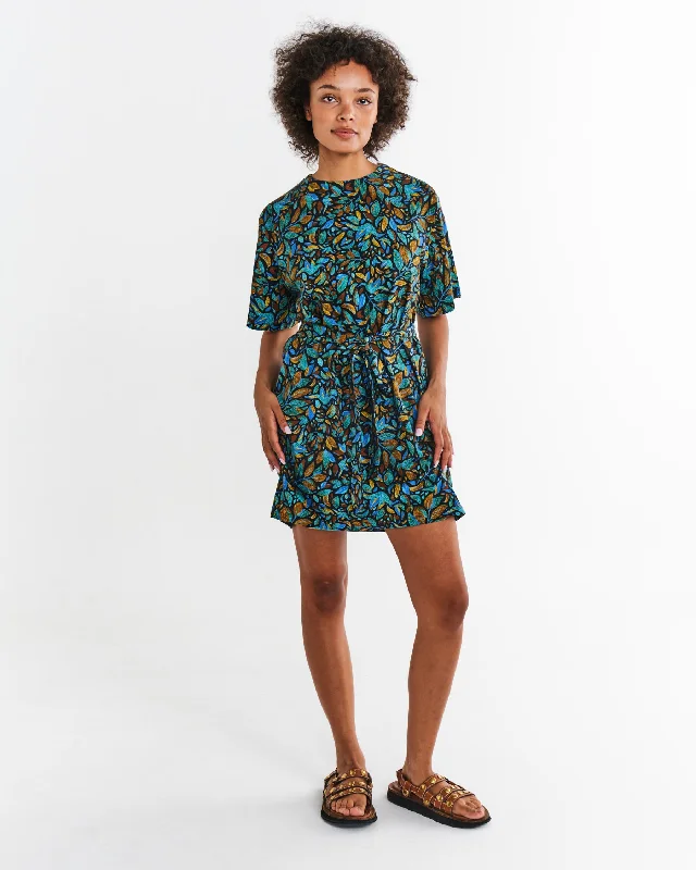 Fashion Forward Fallen Leaves Adult Organic Cotton Everyday Dress