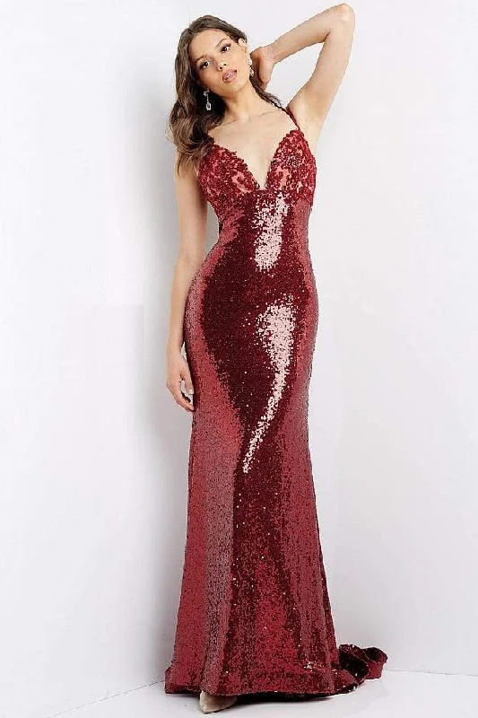 High-End Women’s Apparel JVN by Jovani - JVN05803 Strappy Sequined Trumpet Gown