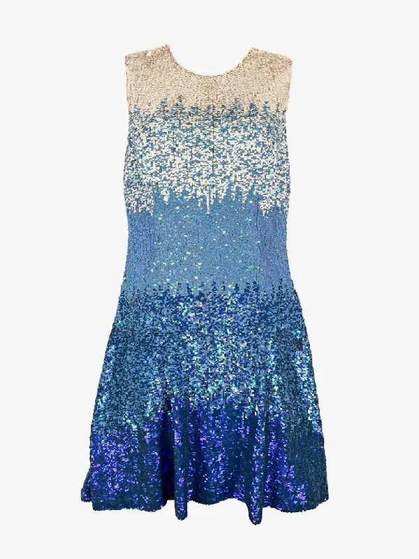 Limited Edition Needle & Thread Hand Embellished Ice Queen Mini Dress Size 10