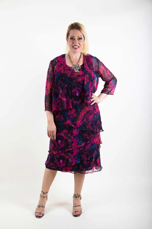 Elegant Styles Layla Jones - LJ0359 Layer Dress w Jacket - Exclusive