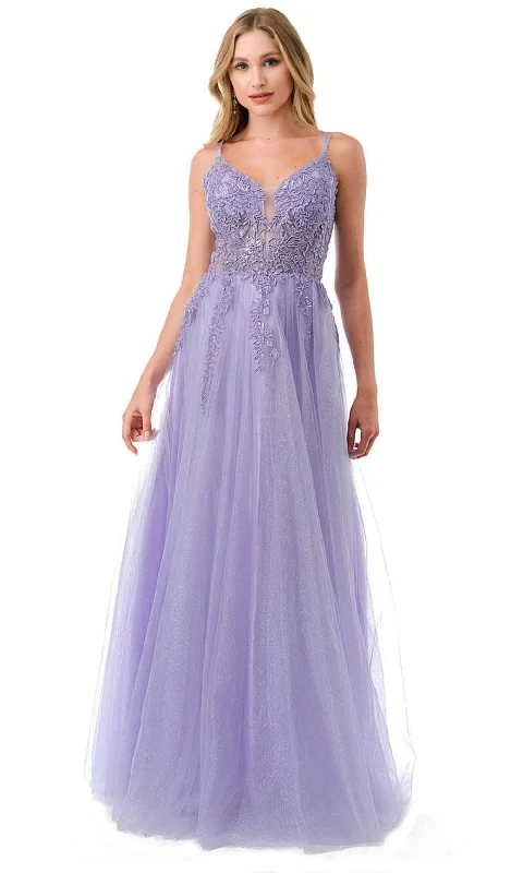 Women's Clothing Online Trevi Collection L2790W - Embroidered Sleeveless Evening Gown