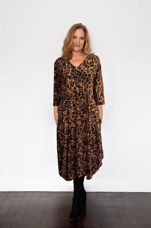 Casual Fashion Bittermoon - D1600VIS Leopard Carly Dress