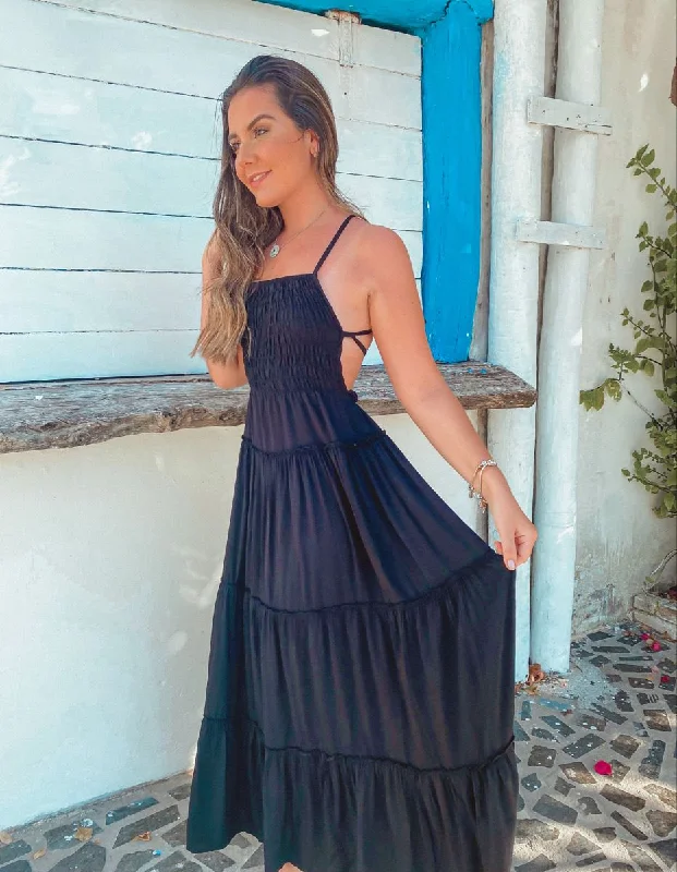 Fast Fashion Favorites Wedding Guest Dresses for Women,Women Prom Dress Vintage Solid Color Boho Sleeveless Strap Smocked Y4690 Fast Fashion Favorites Wedding Guest Dresses for Women,Women Prom Dress Vintage Solid Color Boho Sleeveless Strap Smocked Y4690