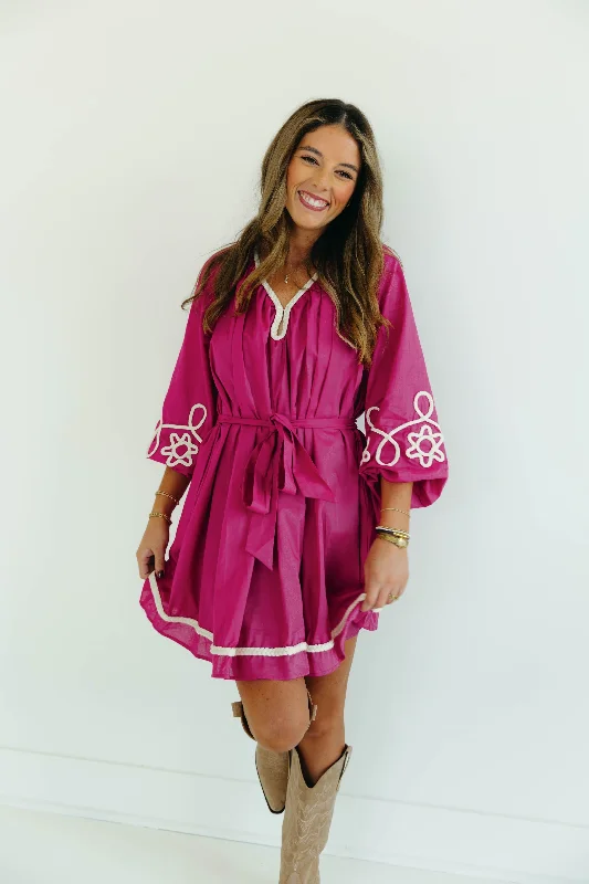 Clearance Event Everly Mini Dress - Magenta